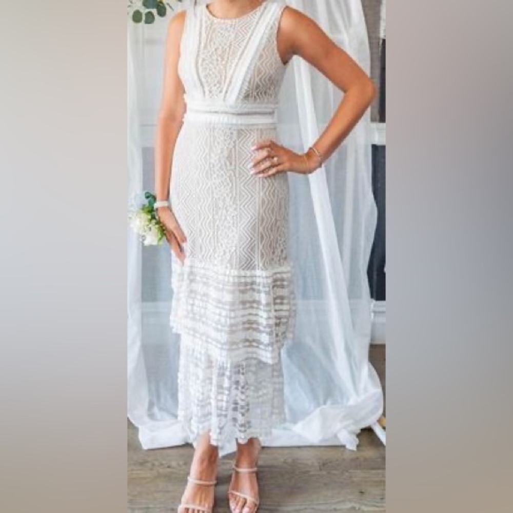 Lulus white midi dress
